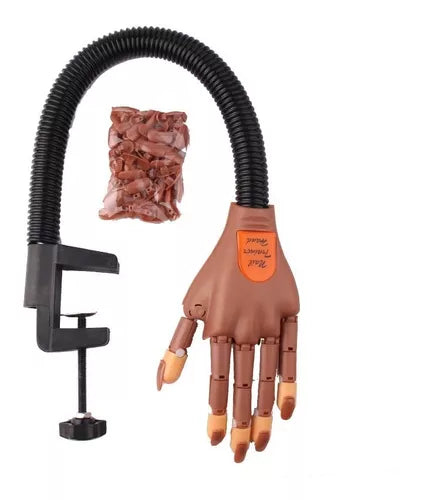 Mano De Practica Articulada Manicure +100 Uñas