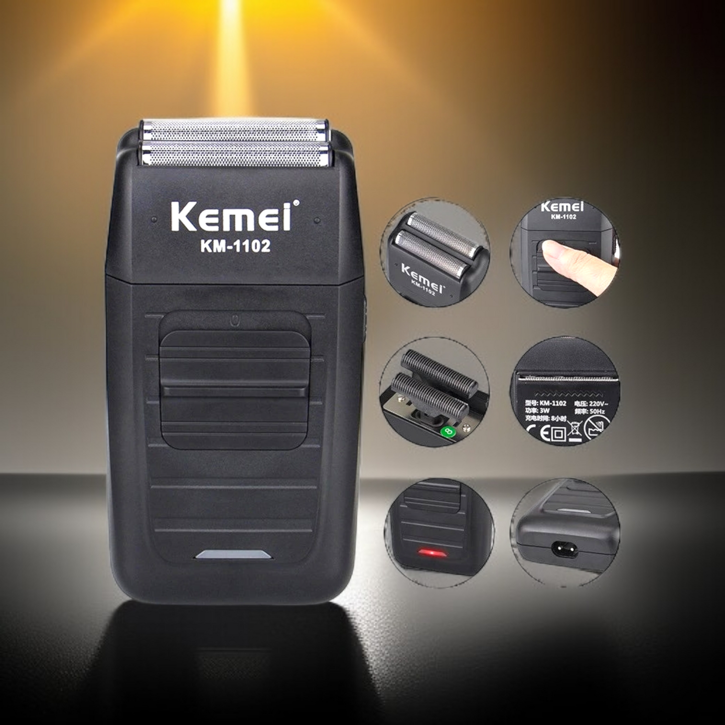 Pack Barberia Trimmer KM 2299 y Shaver KM 1102.
