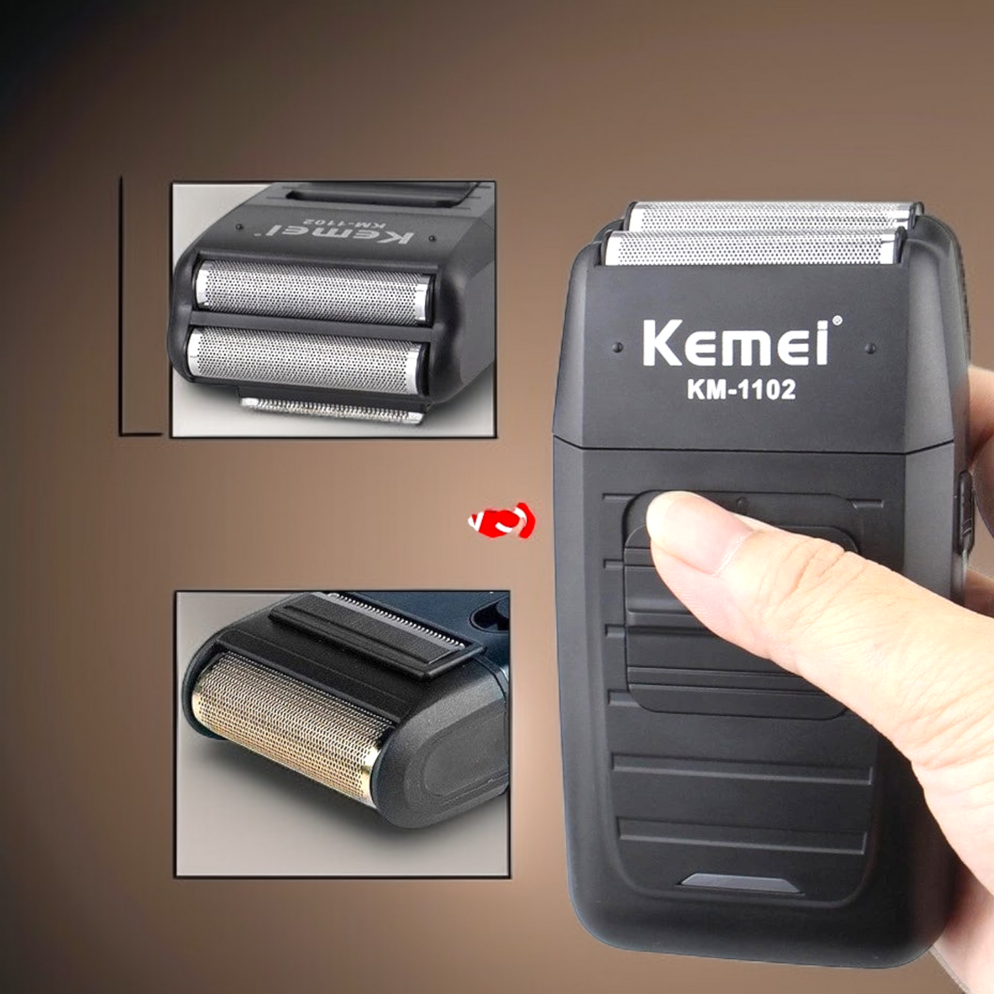 Pack Barberia Trimmer KM 2299 y Shaver KM 1102.