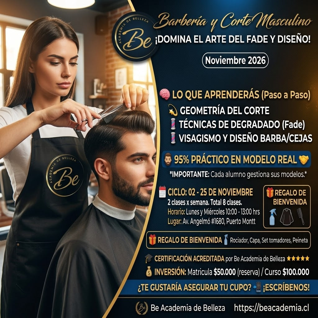 Barbería y Corte Masculino | Noviembre 2026 · Matrícula